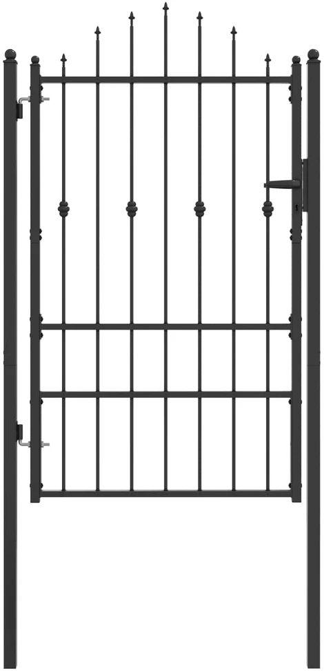 Tvora vartai ASTEN 100 x 150 cm Metalas Juoda Užrakintas