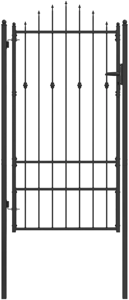 Tvora vartai ASTEN 100 x 175 cm Metalas Juoda Užrakintas