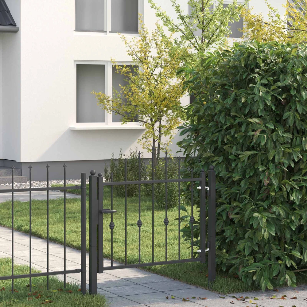 Tvora vartai ASTEN 100 x 75 cm Metalas Juoda Užrakintas