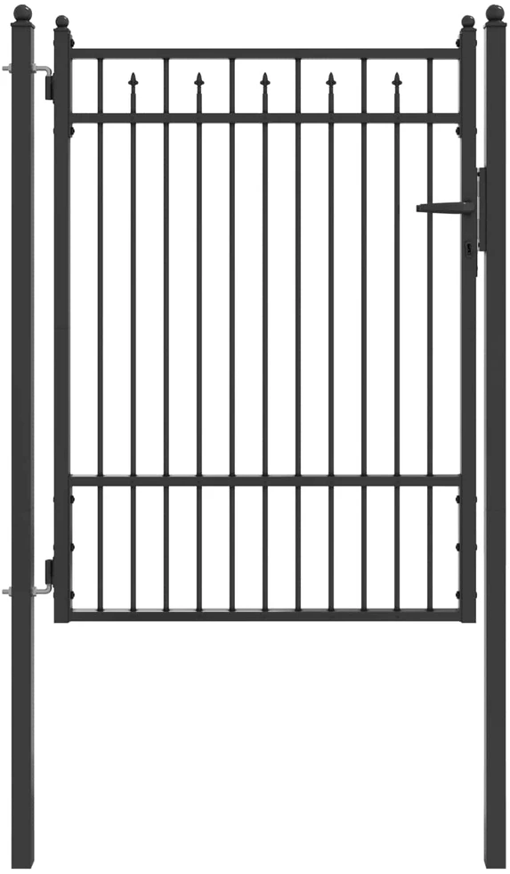 Tvora vartai BAARLO 100 x 125 cm Metalas Juoda Užrakintas