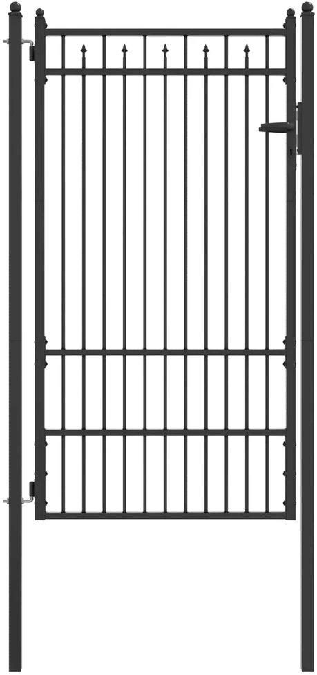 Tvora vartai BAARLO 100 x 175 cm Metalas Juoda Užrakintas