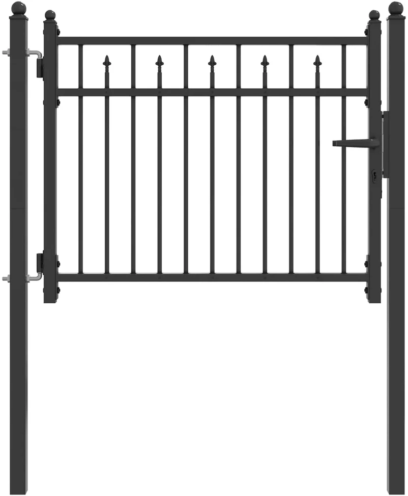 Tvora vartai BAARLO 100 x 75 cm Metalas Juoda Užrakintas