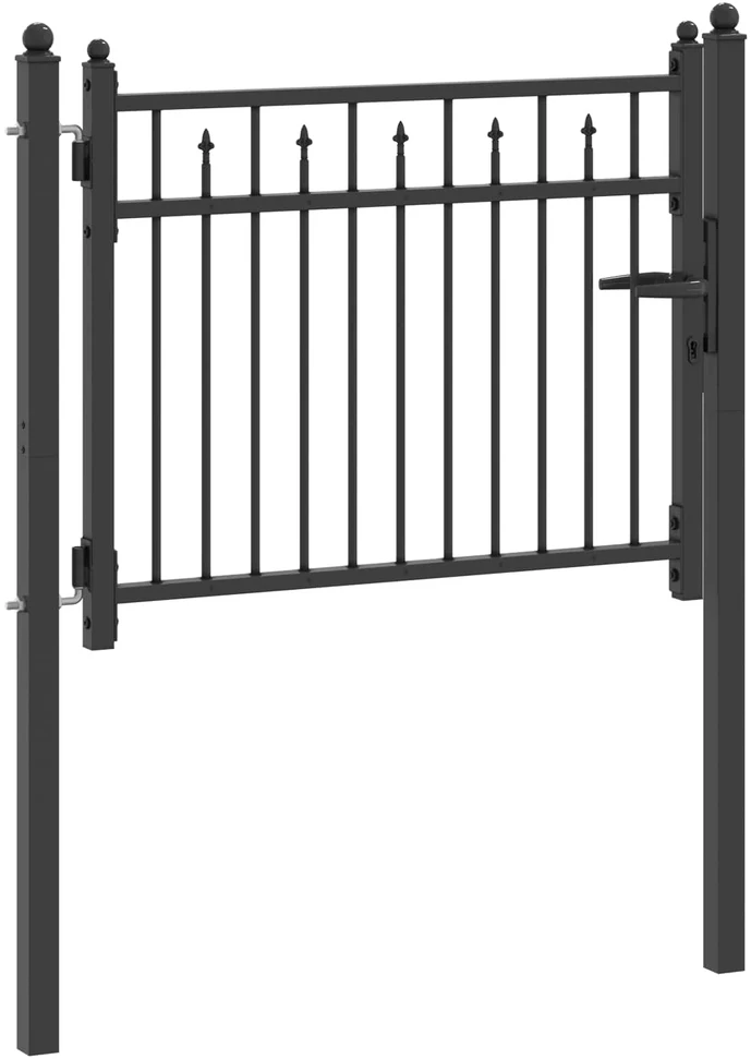 Tvora vartai BAARLO 100 x 75 cm Metalas Juoda Užrakintas