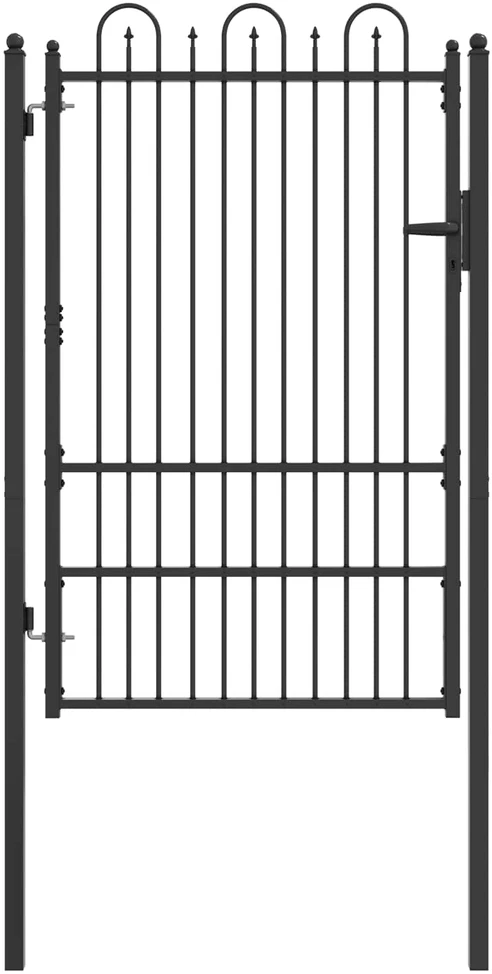 Tvora vartai DRONTEN 100 x 150 cm Plienas Juoda Užrakintas
