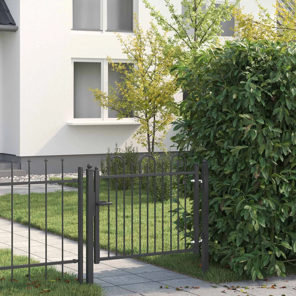 Tvora vartai DRONTEN 100 x 75 cm Metalas Juoda Užrakintas