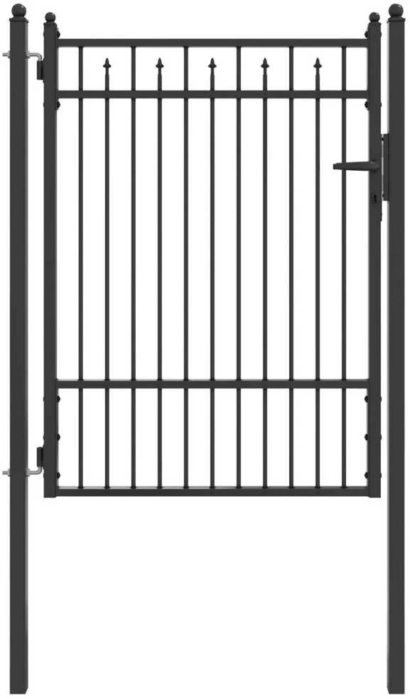 Tvora vartai BAARLO 100 x 125 cm Metalas Juoda Užrakintas