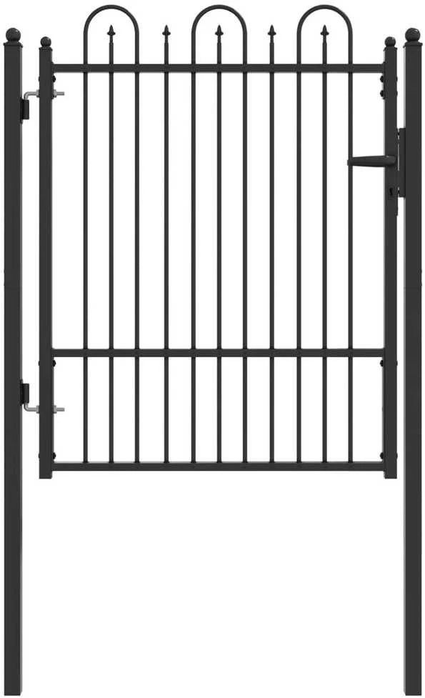 Tvora vartai DRONTEN 100 x 125 cm Užrakintas Metalas Juoda