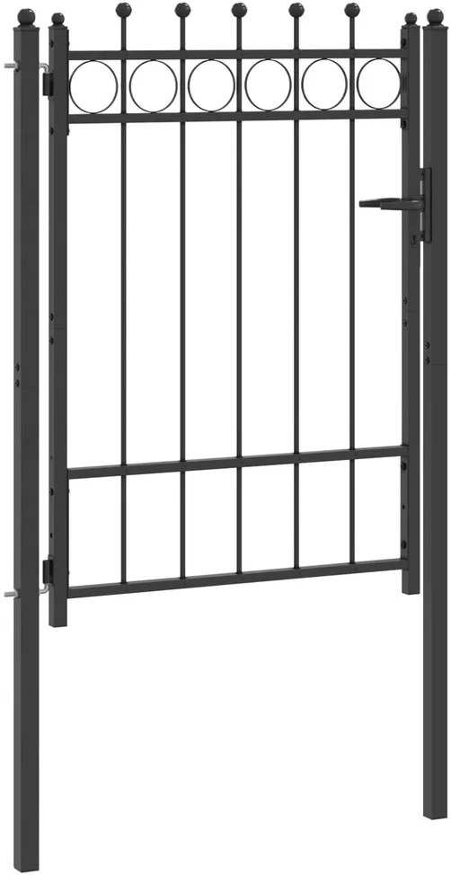 Tvora vartai TILBURG 100 x 125 cm Užrakintas Metalas Juoda