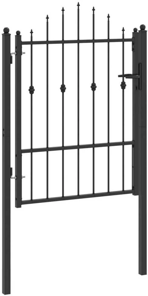 Tvora vartai ASTEN 100 x 125 cm Užrakintas Metalas Juoda