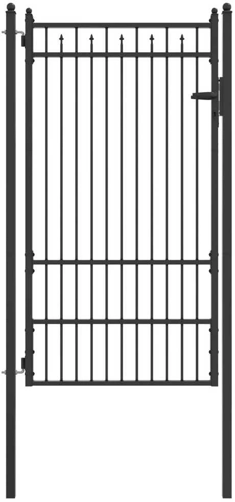 Tvora vartai BAARLO 100 x 175 cm Metalas Juoda Užrakintas