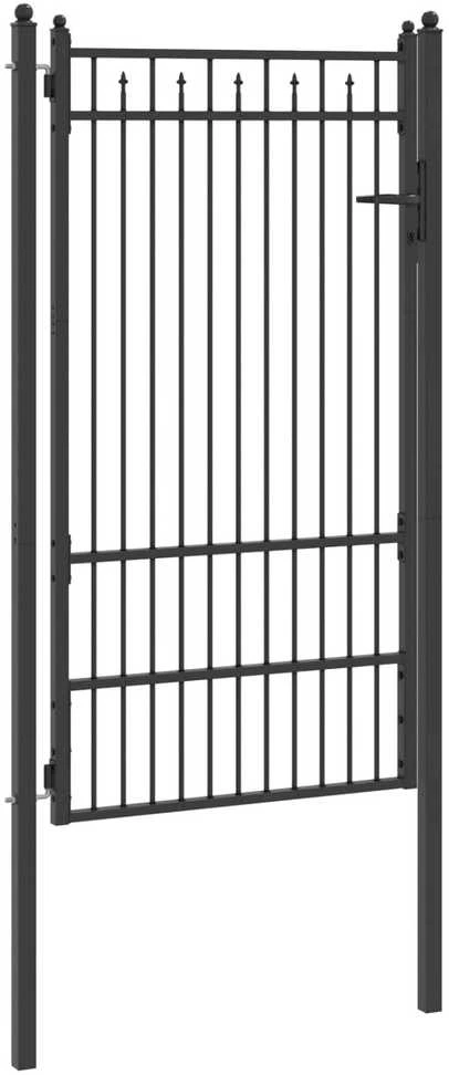 Tvora vartai BAARLO 100 x 175 cm Metalas Juoda Užrakintas
