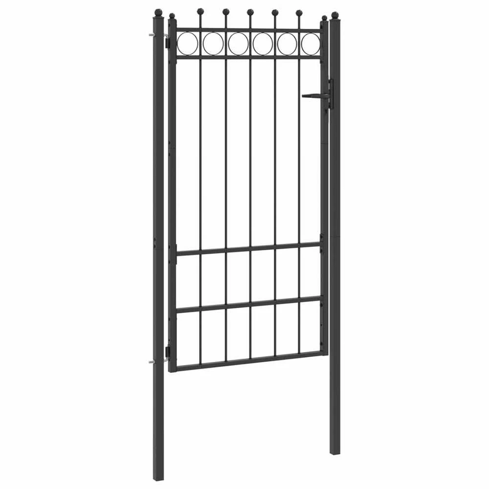 Tvora vartai TILBURG 100 x 175 cm Užrakintas Metalas Juoda