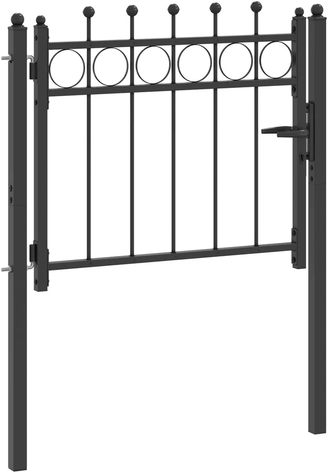Tvora vartai TILBURG 100 x 75 cm Užrakintas Metalas Juoda