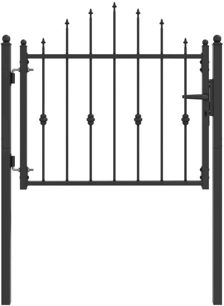 Tvora vartai ASTEN 100 x 75 cm Metalas Juoda Užrakintas