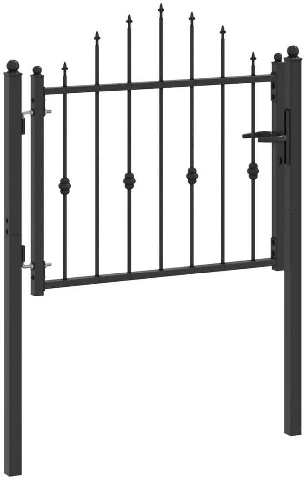 Tvora vartai ASTEN 100 x 75 cm Metalas Juoda Užrakintas