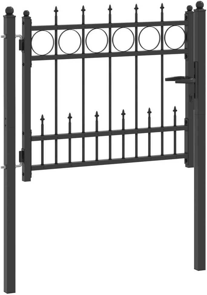 Tvora vartai HORST 100 x 75 cm Metalas Juodas Užrakintas