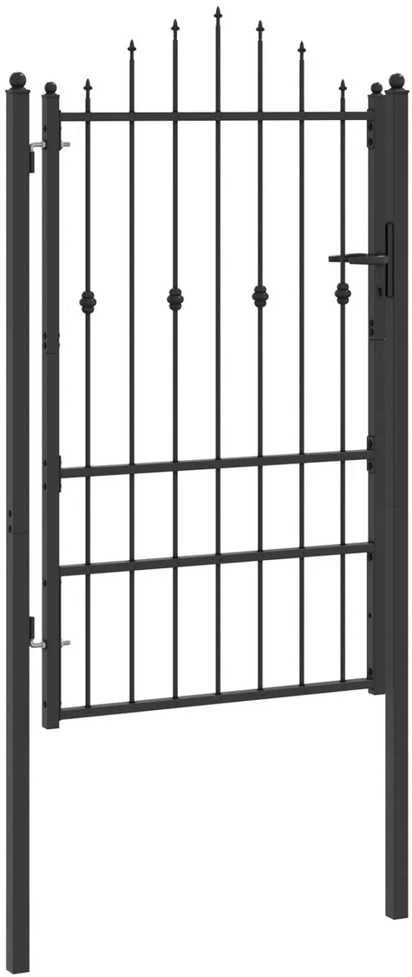Tvora vartai ASTEN 100 x 150 cm Metalas Juoda Užrakintas