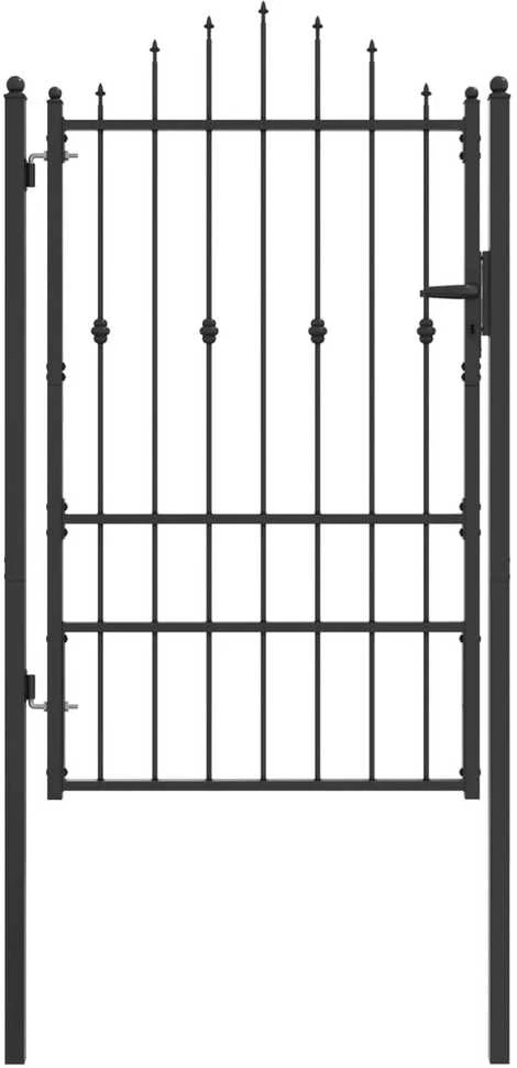 Tvora vartai ASTEN 100 x 150 cm Metalas Juoda Užrakintas