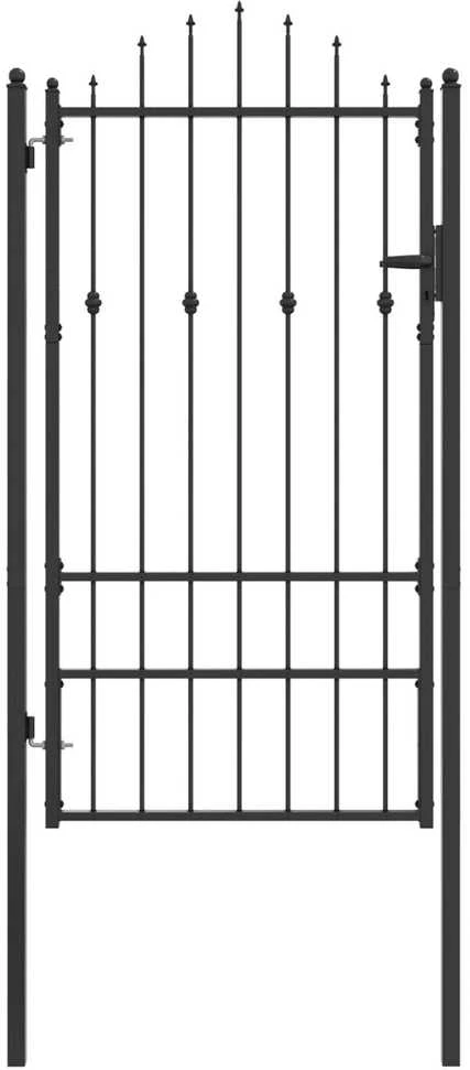 Tvora vartai ASTEN 100 x 175 cm Metalas Juoda Užrakintas