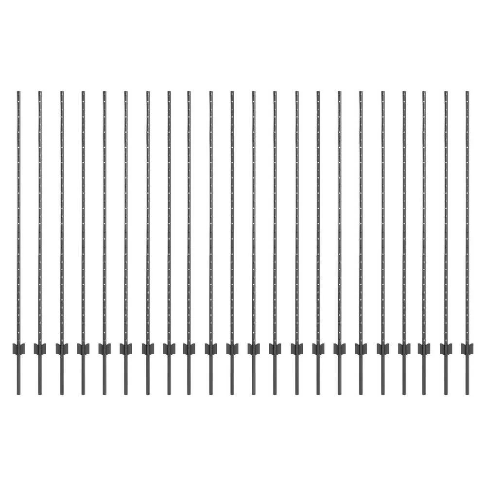 Įmontuotas tvoros stulpas 22 vnt. Pilka 200 cm