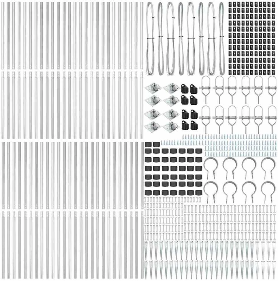 Žemės smaigalis tvoros stulpas 52 vnt. Sidabrinė