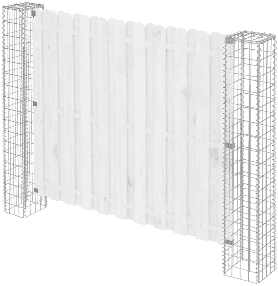 Tvorelės stulpas 2 pcs Sidabro 20 x 20 x 190 cm metalas
