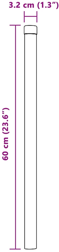 Tvorelės stulpas 2 vnt. Pilka 60 cm