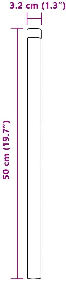 Tvorelės stulpas 2 vnt. Žalia 50 cm