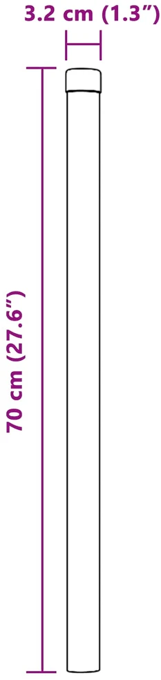 Tvorelės stulpas 2 vnt. Žalia 70 cm