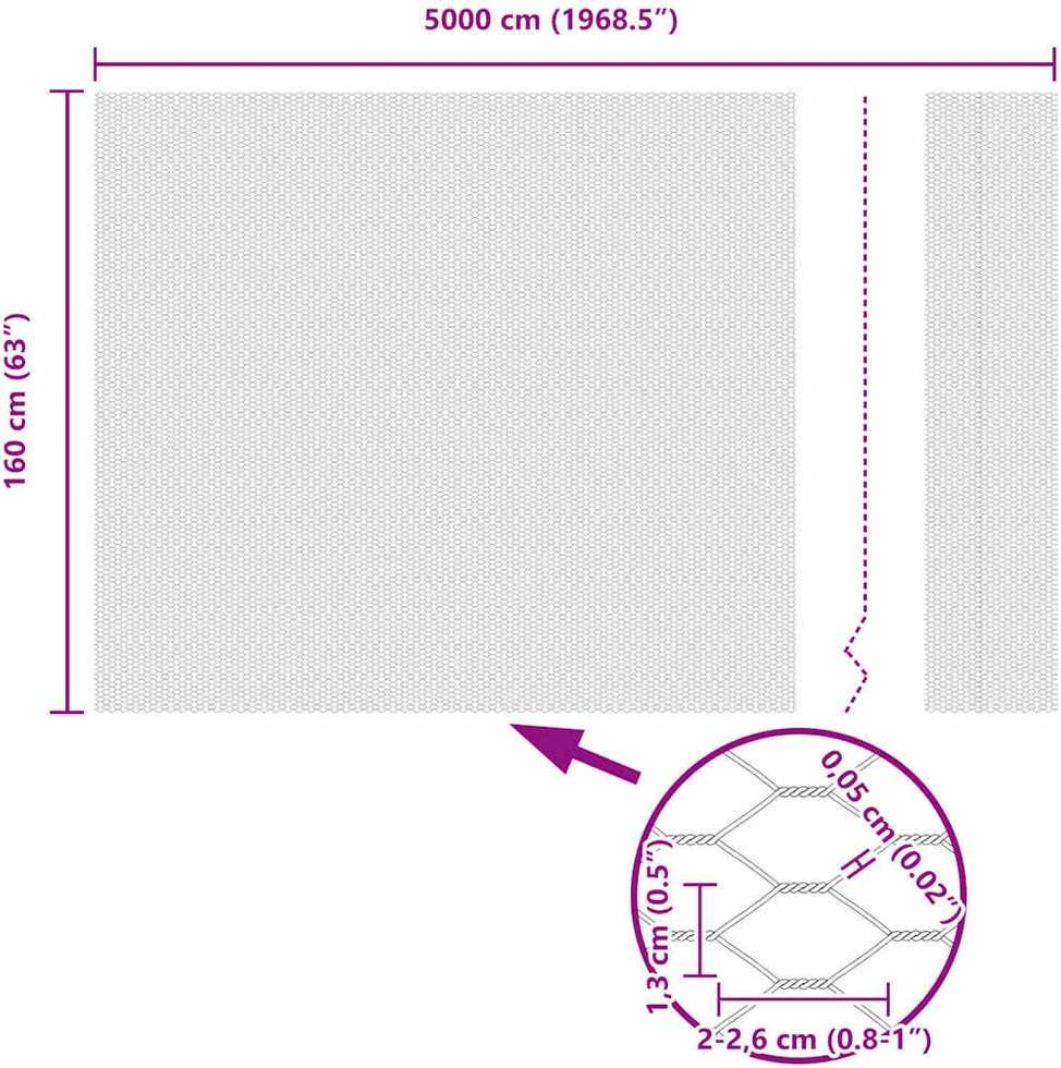 Hexagonal Fence with Post 50 x 1,6 m Galvanizuotas plienas