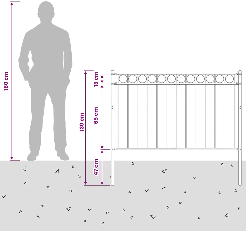 Tvorelių elementas ASSEN 170 x 130 cm Plienas Pilka