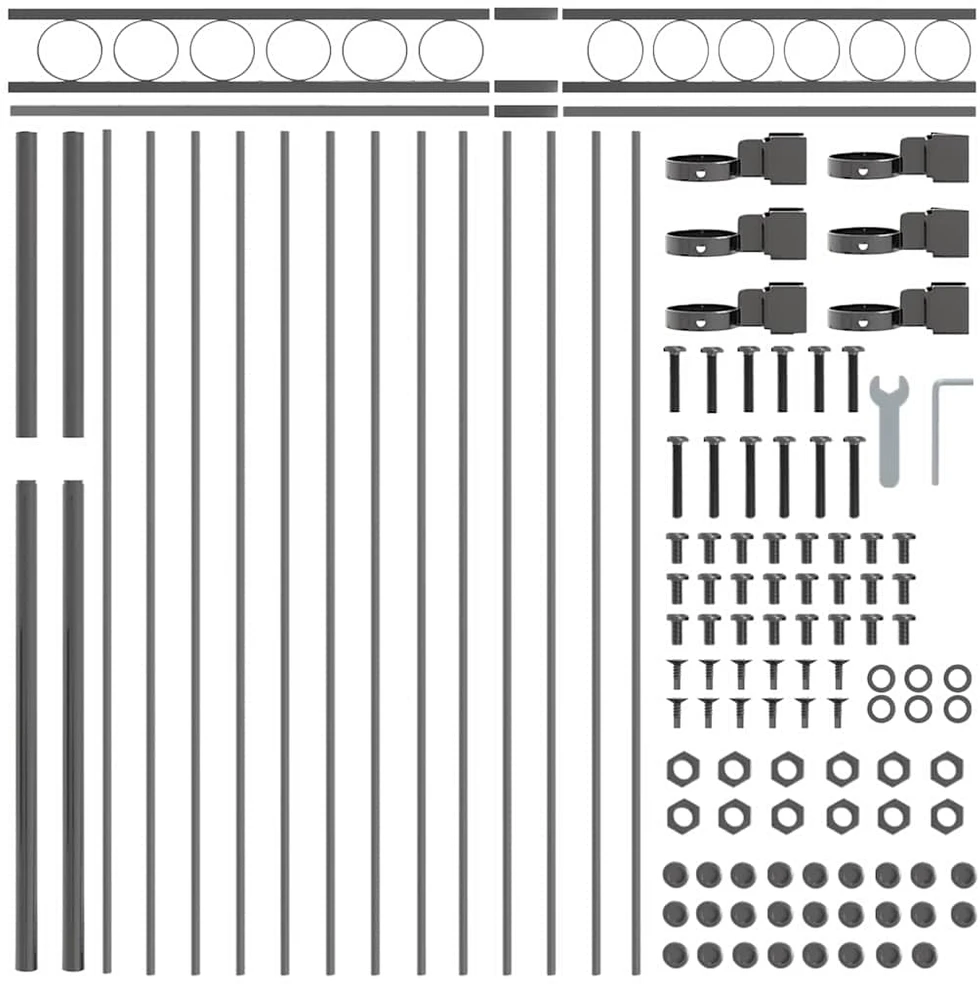 Tvorelių elementas ASSEN 170 x 200 cm Plienas Pilka