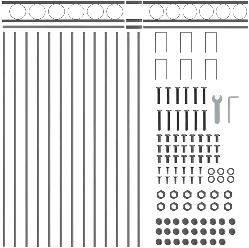 Tvorelių elementas ASSEN 170 x 80 cm Plienas Pilka