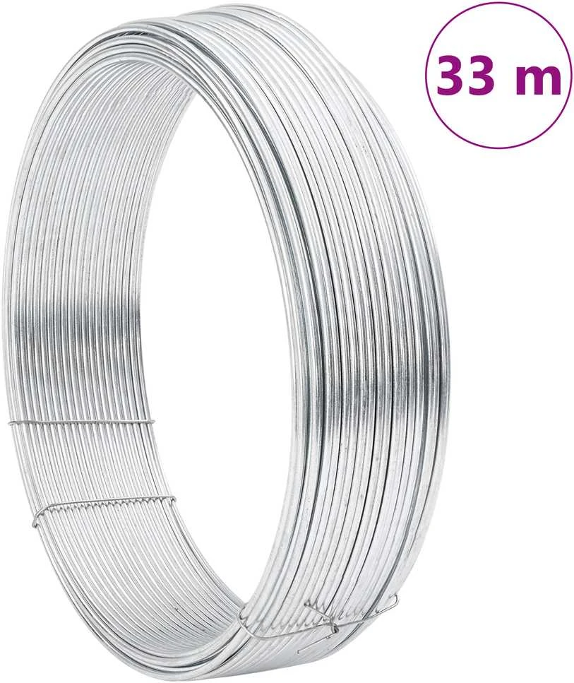 Tvorelių rišimo viela Sidabro 33 m Karštai cinkuotas laidas