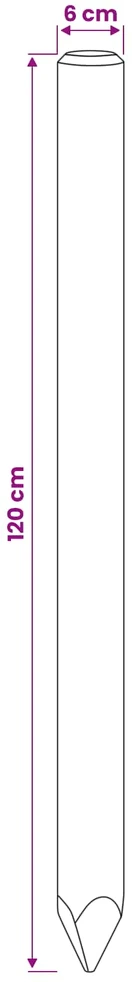Tvorelių stulpai 10 vnt. Ruda 120 cm Pušies medienos masyvas