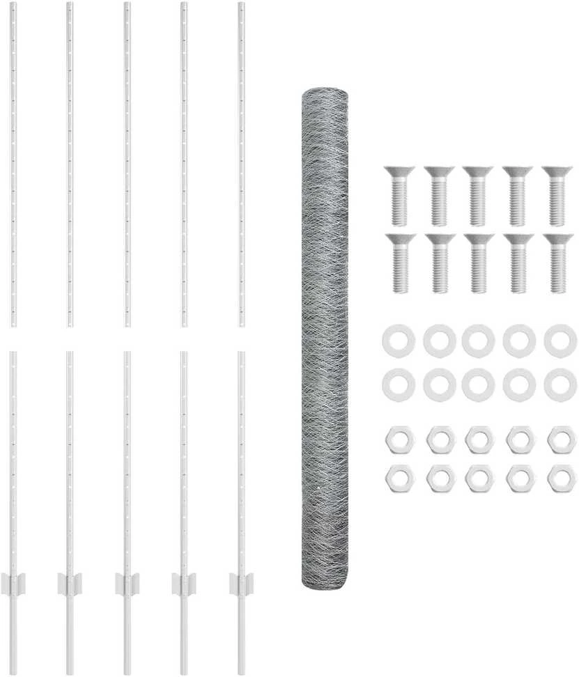 Hexagonal Fence with Post 10 x 1,5 m Galvanizuotas plienas