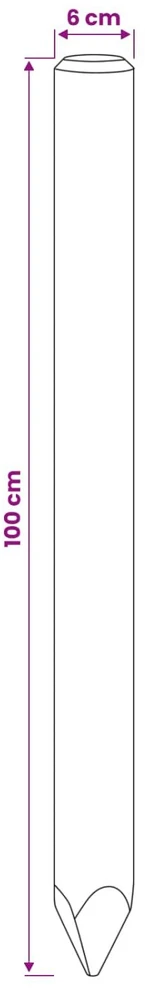 Tvorelių stulpai 10 vnt. Ruda 100 cm Pušies medienos masyvas