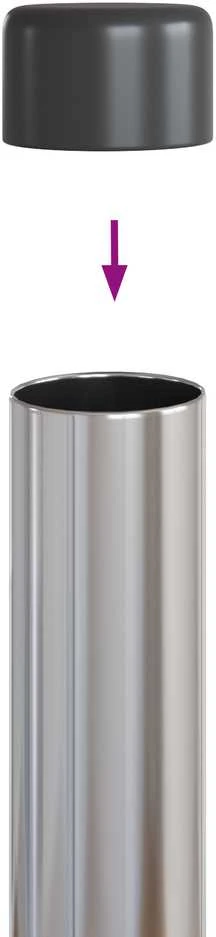 Tvorelės stulpas 12 vnt. Sidabrinė 80 cm