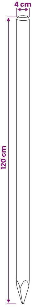 Tvorelių stulpai 15 vnt. Ruda 120 cm Pušies medienos masyvas