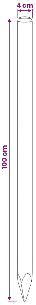 Tvorelių stulpai 15 vnt. Ruda 100 cm Pušies medienos masyvas