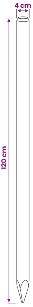 Tvorelių stulpai 15 vnt. Ruda 120 cm Pušies medienos masyvas