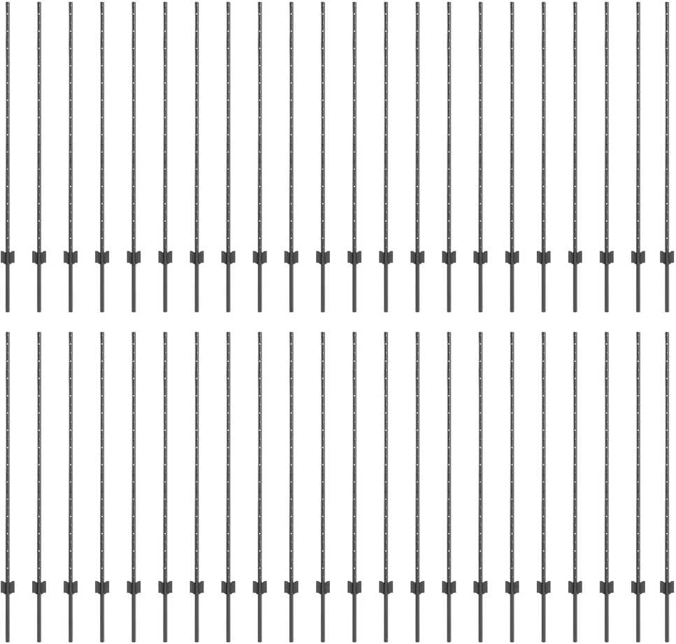 Įmontuotas tvoros stulpas 44 vnt. Pilka 180 cm