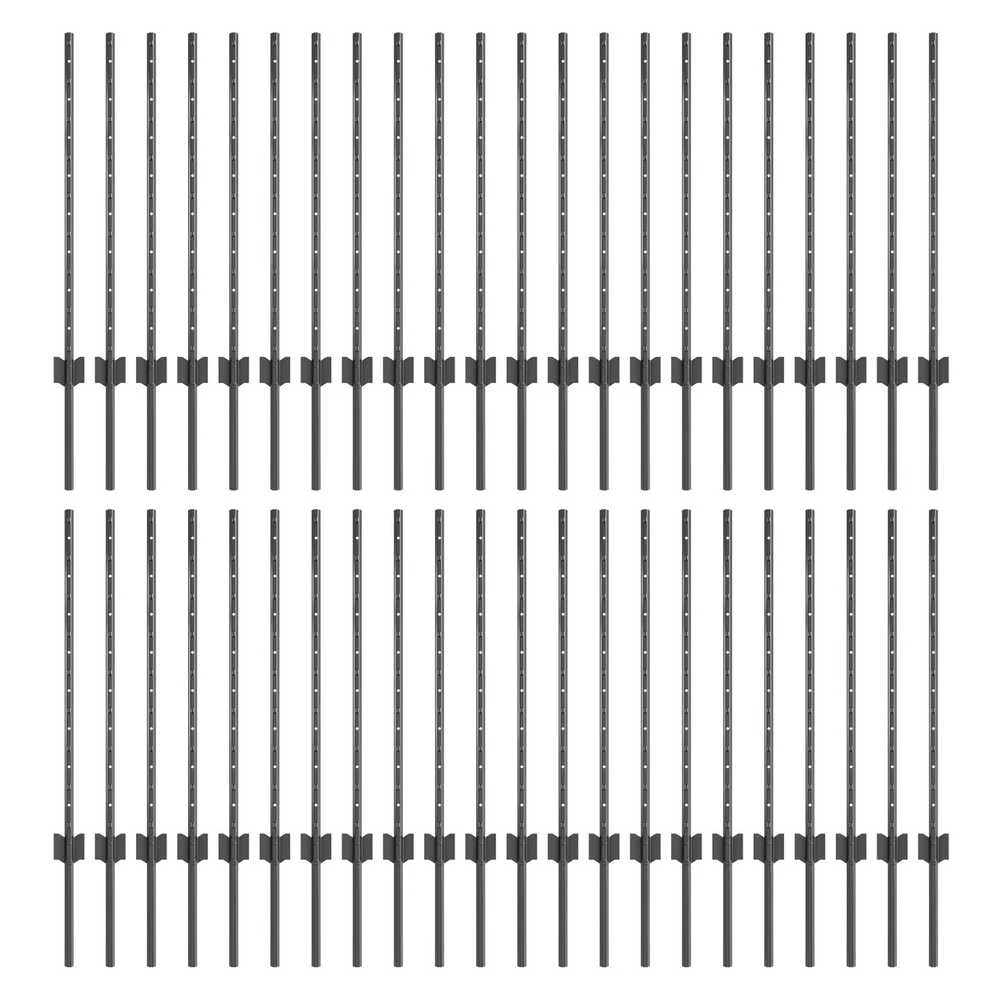 Įmontuotas tvoros stulpas 44 vnt. Pilka 120 cm