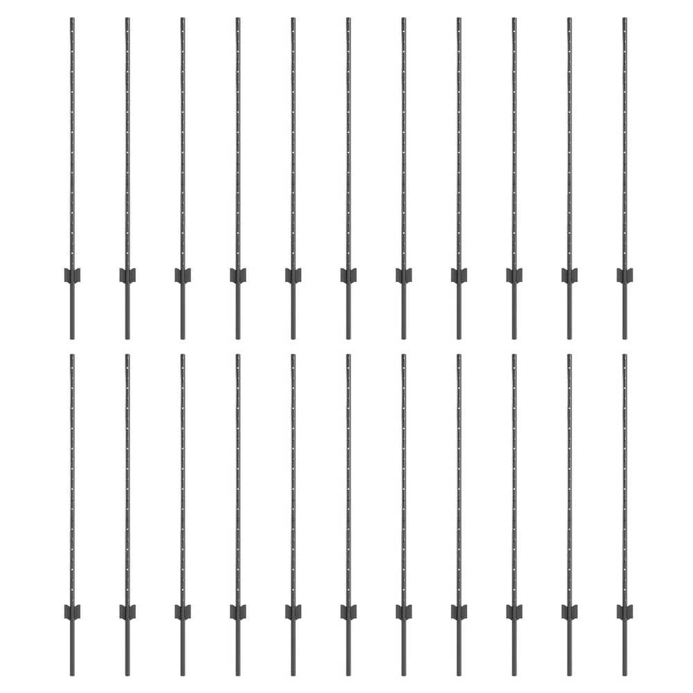 Įmontuotas tvoros stulpas 22 vnt. Pilka 160 cm