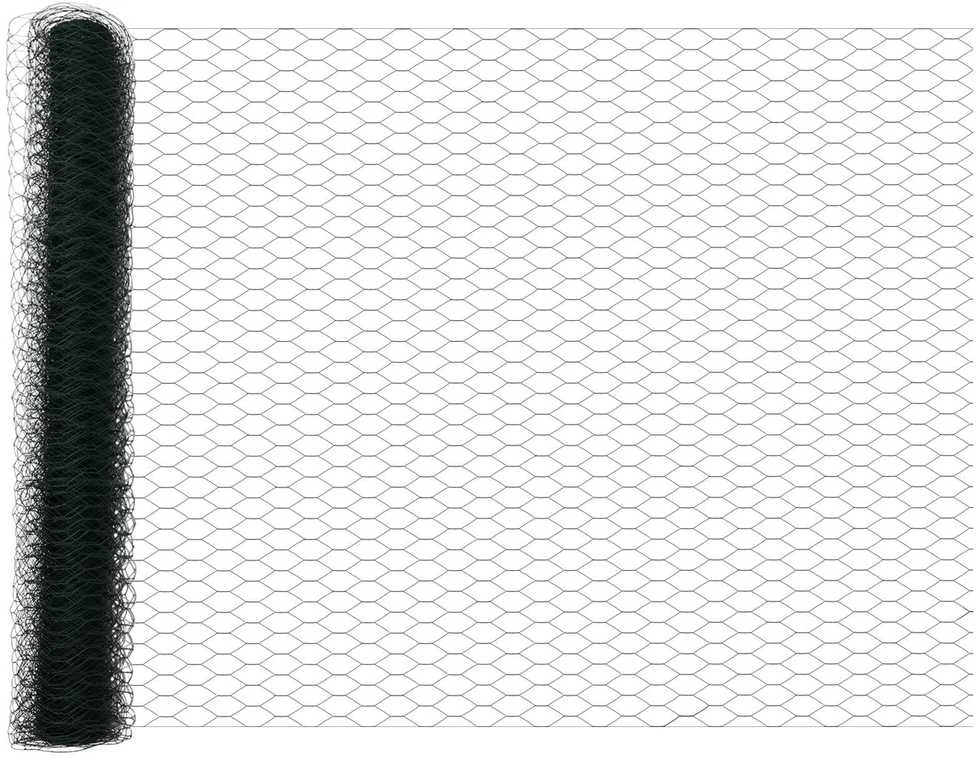 Hexagonal Fence with Post 10 x 1,4 m PVC dengtas plienas Žalia