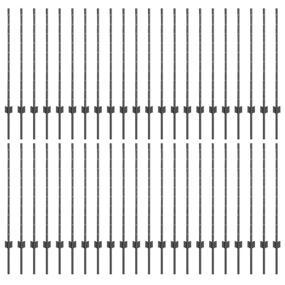 Įmontuotas tvoros stulpas 44 vnt. Pilka 140 cm
