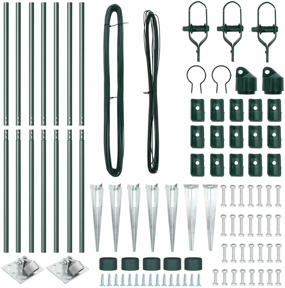 Žemės smaigalis tvoros stulpas 7 vnt. Žalia