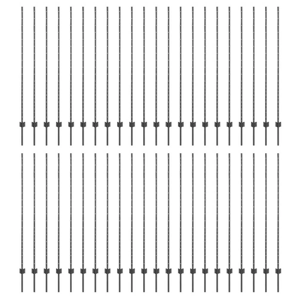 Įmontuotas tvoros stulpas 44 vnt. Pilka 200 cm