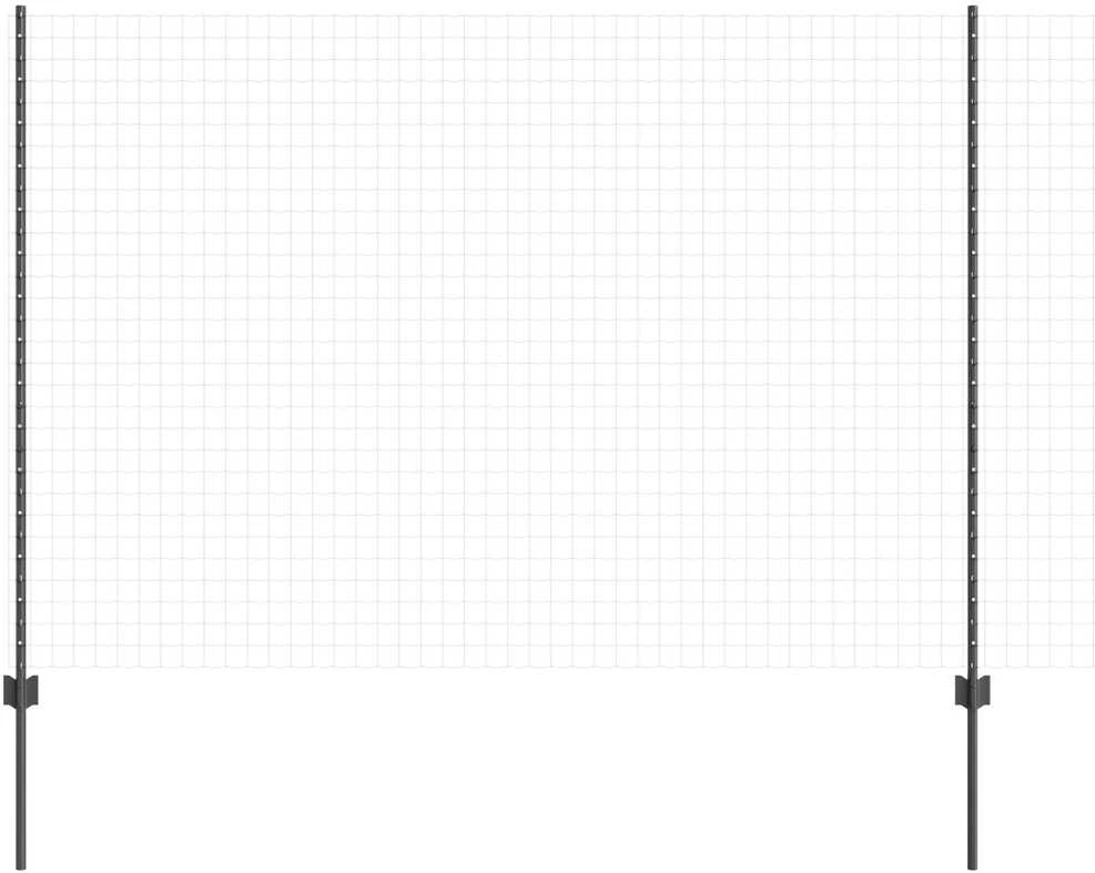 Įmontuotas tvoros stulpas 44 vnt. Pilka 200 cm