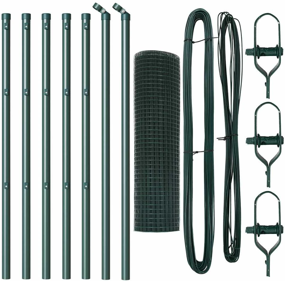 Suvirintas vielos tvora žemės tvirtinimas 10 x 0,5 m Žalia
